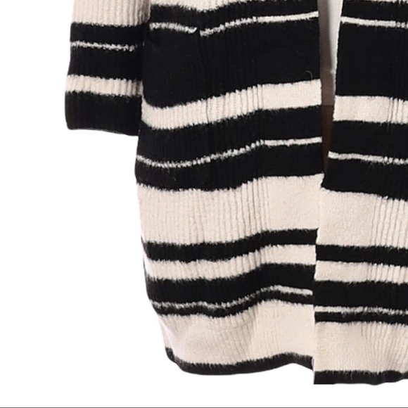 🌺 Style & Co Longline Stripe Colorblock Open Soft Wool Blend Cardigan Size M - Picture 6 of 11